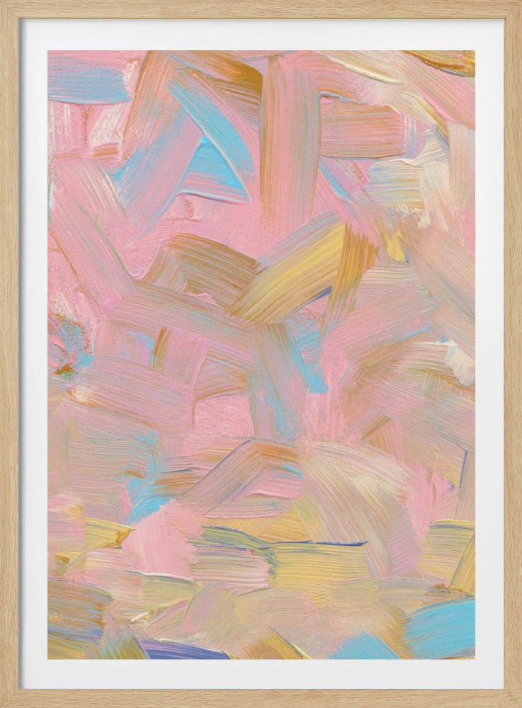Lebendige Pinselstriche in Pastelltönen | Poster
