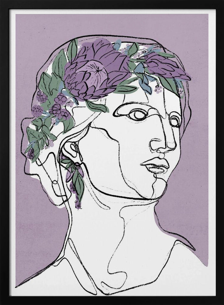 Florale Umriss-Muse | Poster
