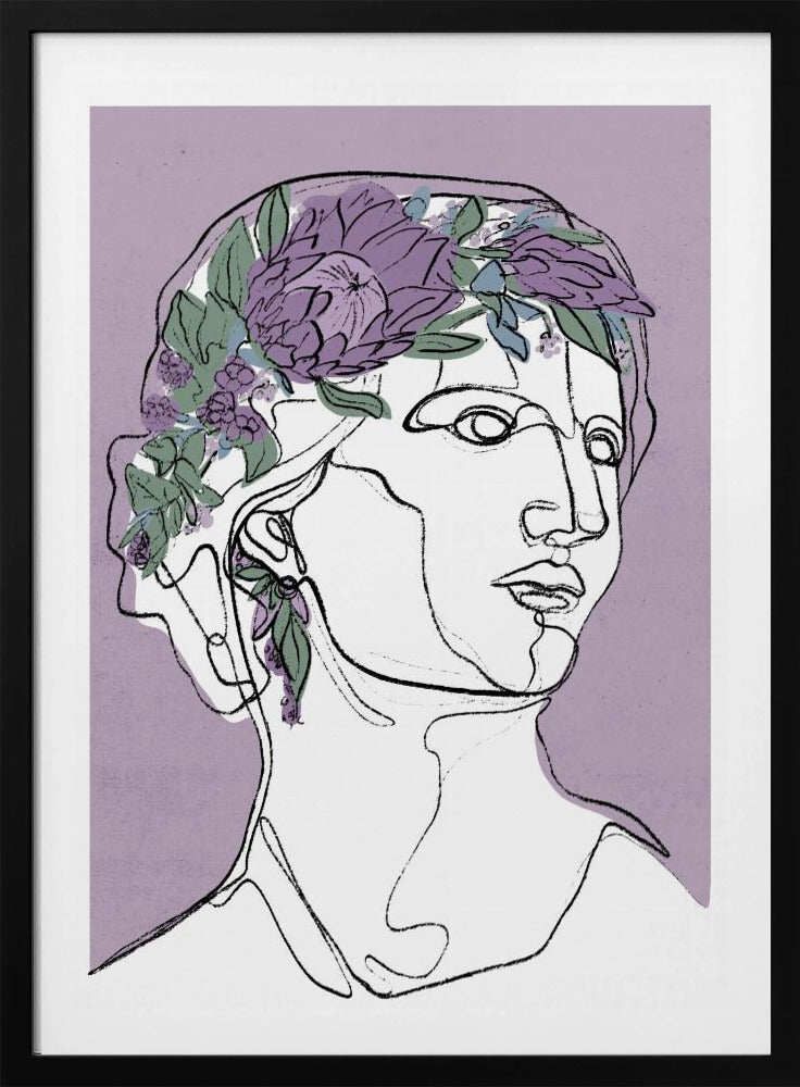 Florale Umriss-Muse | Poster