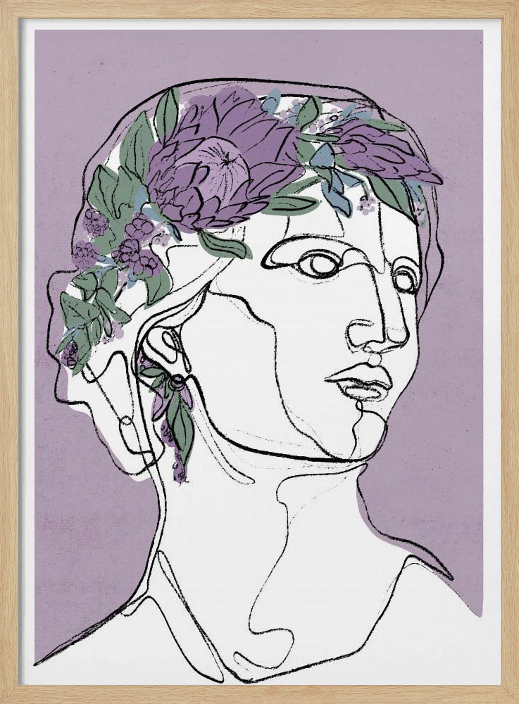Florale Umriss-Muse | Poster