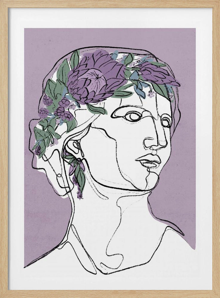 Florale Umriss-Muse | Poster