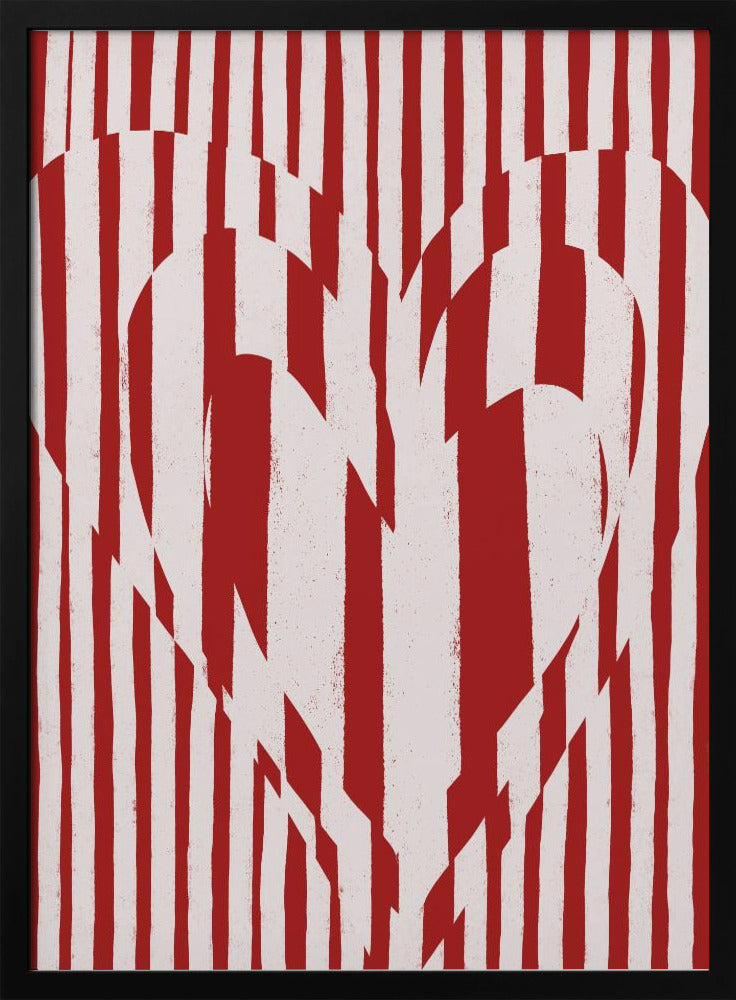 Herz in Streifen | Poster