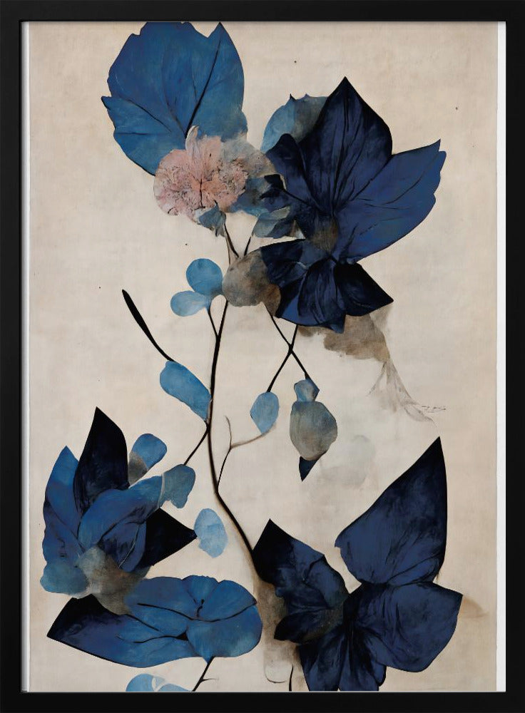 Blaue Trockenblumen | Poster