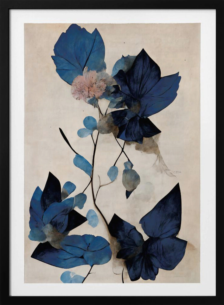Blaue Trockenblumen | Poster