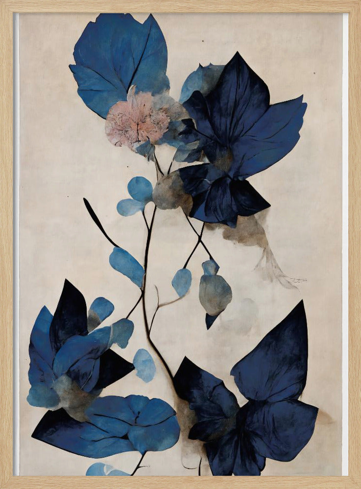 Blaue Trockenblumen | Poster
