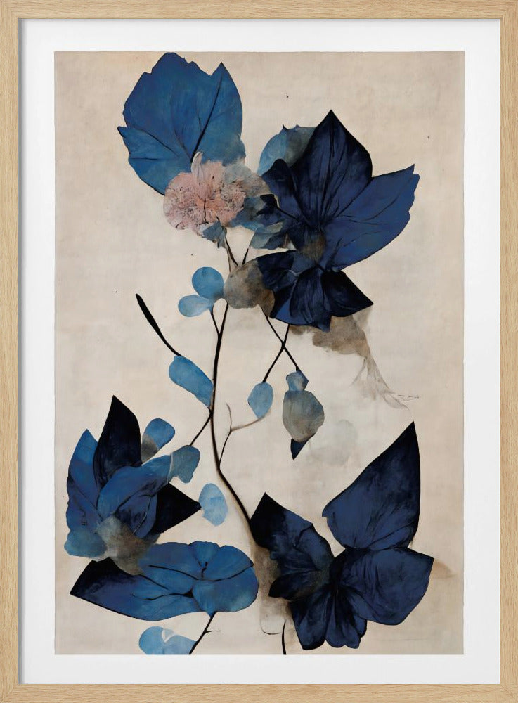 Blaue Trockenblumen | Poster