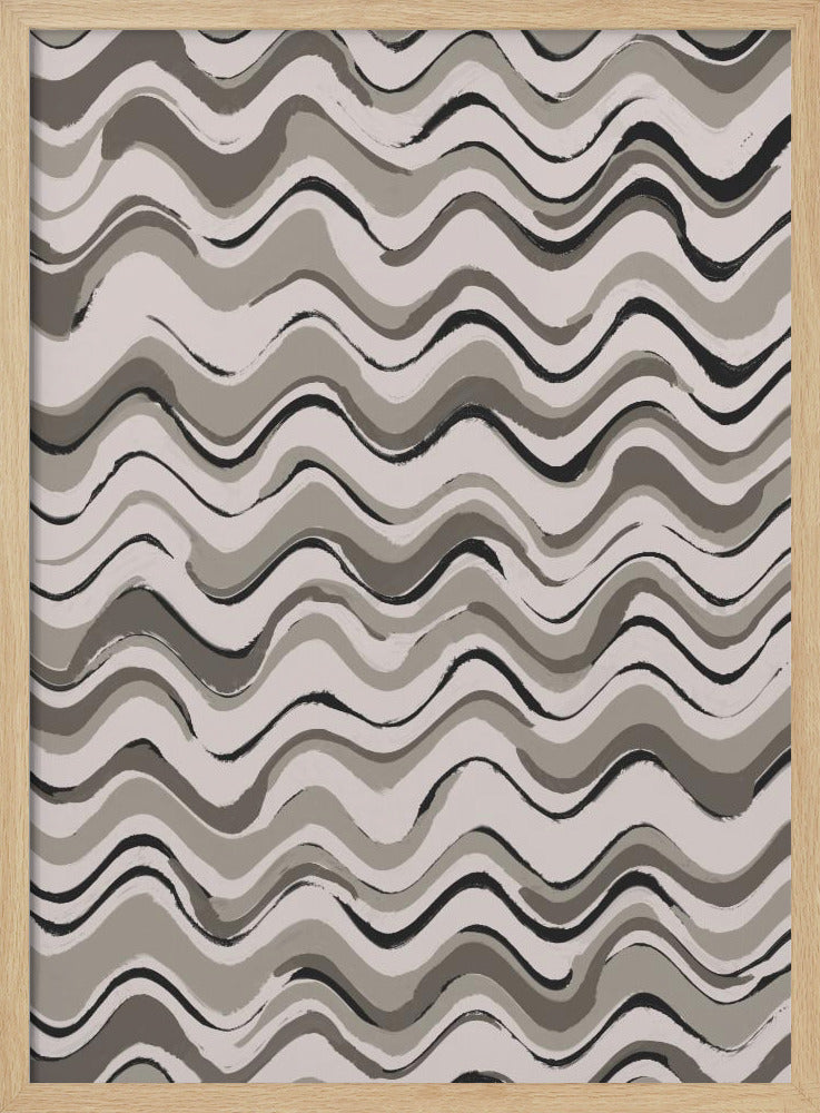 Monochrome Wellen | Poster