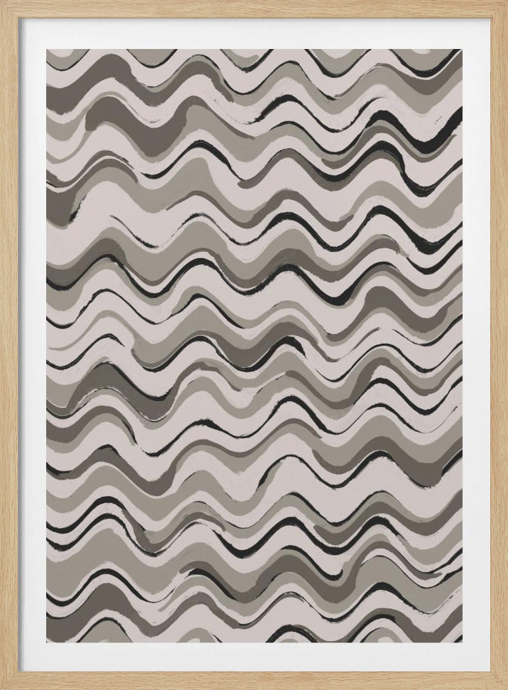 Monochrome Wellen | Poster