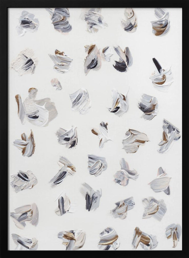 Dynamic Brushstrokes in Neutral Tones | Poster