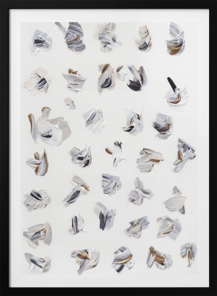 Dynamic Brushstrokes in Neutral Tones | Poster
