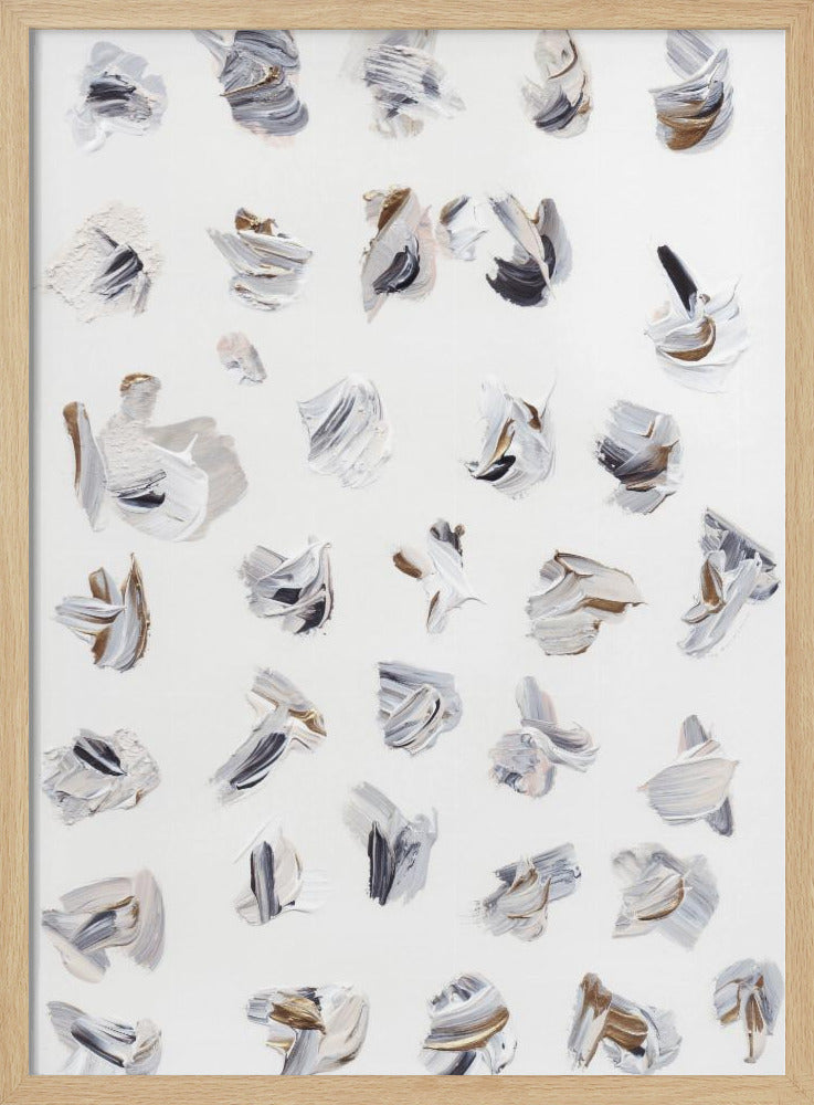 Dynamic Brushstrokes in Neutral Tones | Poster