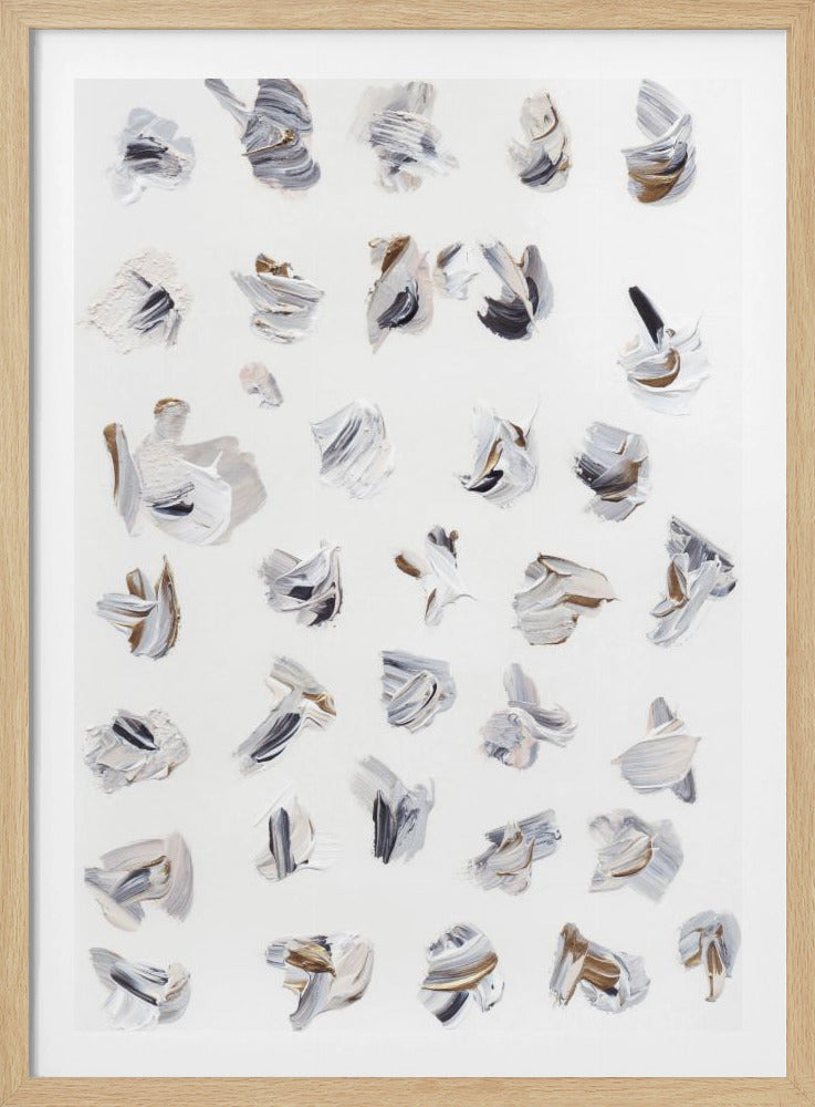 Dynamic Brushstrokes in Neutral Tones | Poster