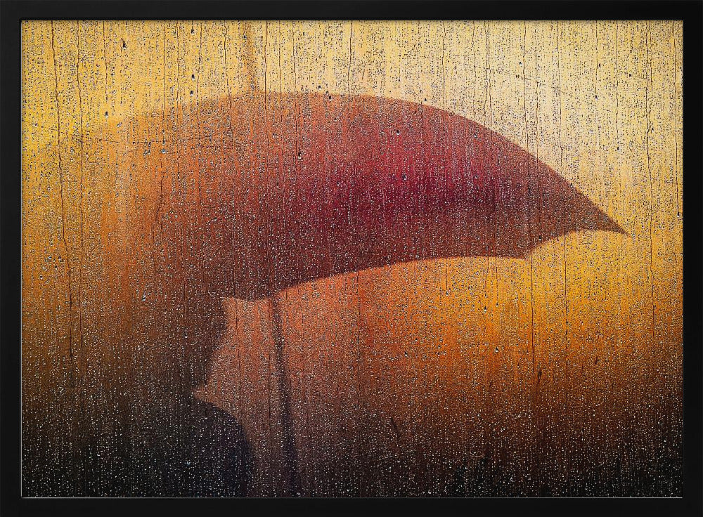 Metallische Wand im Regen | Poster