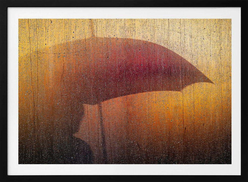 Metallische Wand im Regen | Poster