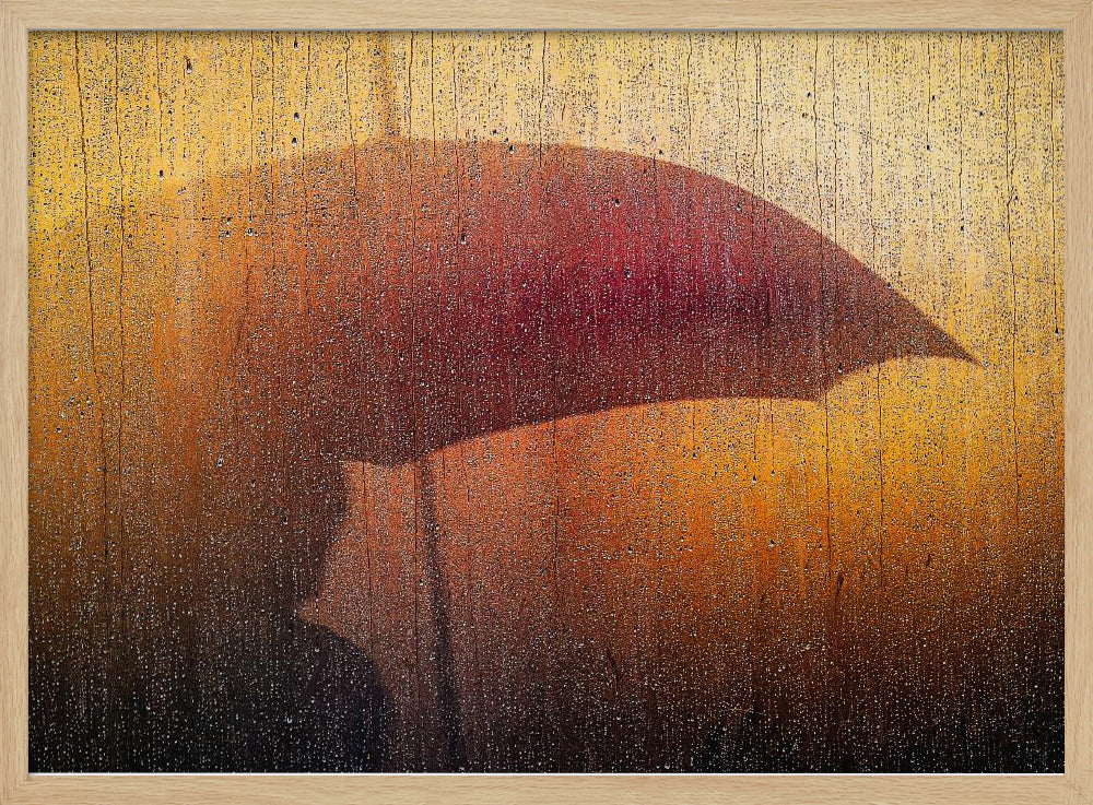 Metallische Wand im Regen | Poster