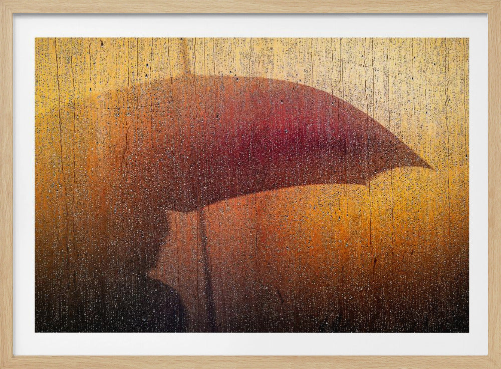 Metallische Wand im Regen | Poster