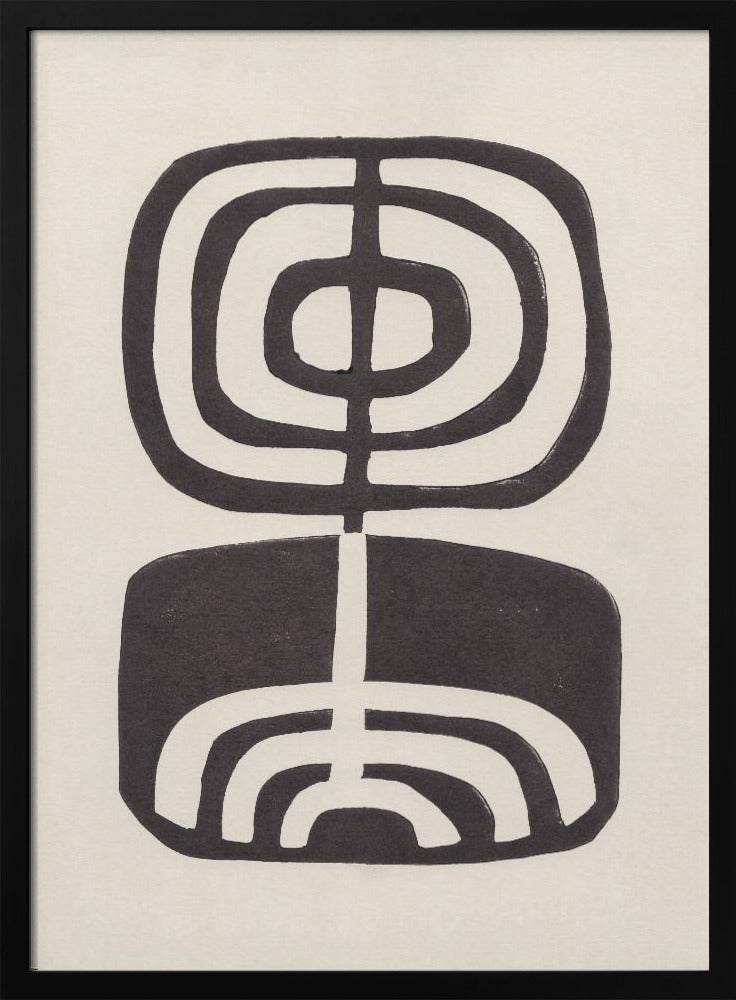 Moderne Pflanze / Linoldruck | Poster