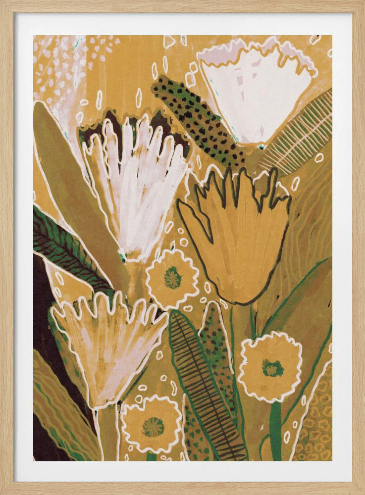 Magische Wildblumen / Gelb &amp; Grün | Poster