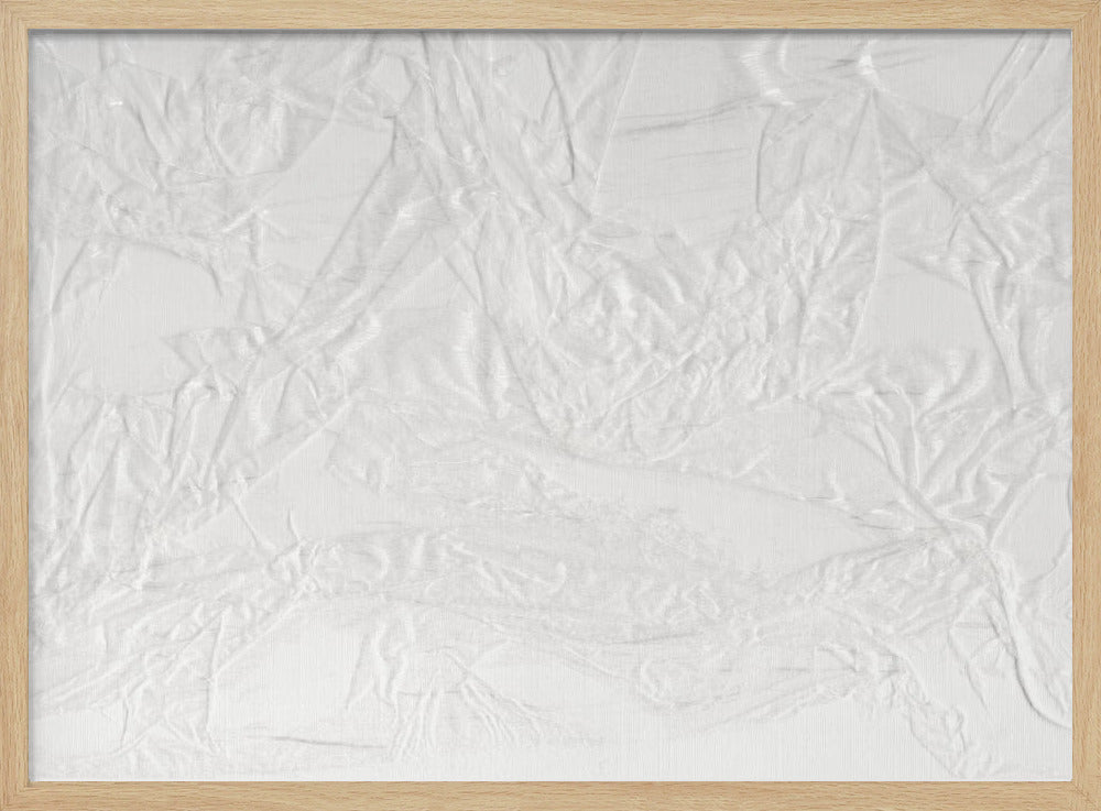Weiße Leinwand, die zerknittertes Papier ähnelt | Poster