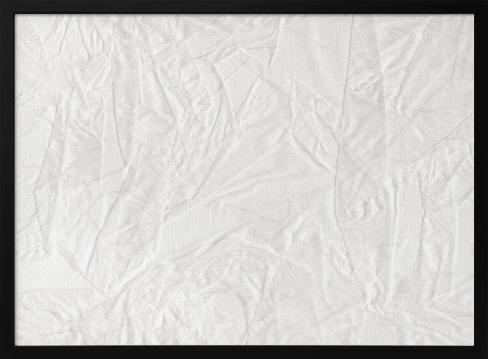 Weiße Leinwand, die zerknittertes Papier ähnelt | Poster
