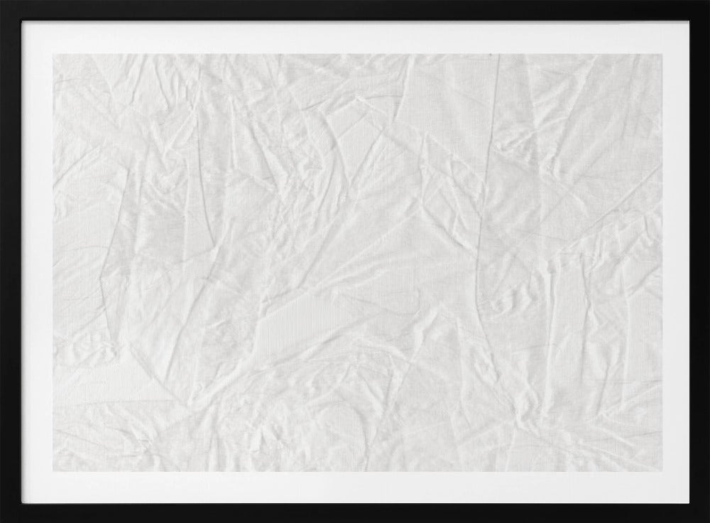 Weiße Leinwand, die zerknittertes Papier ähnelt | Poster