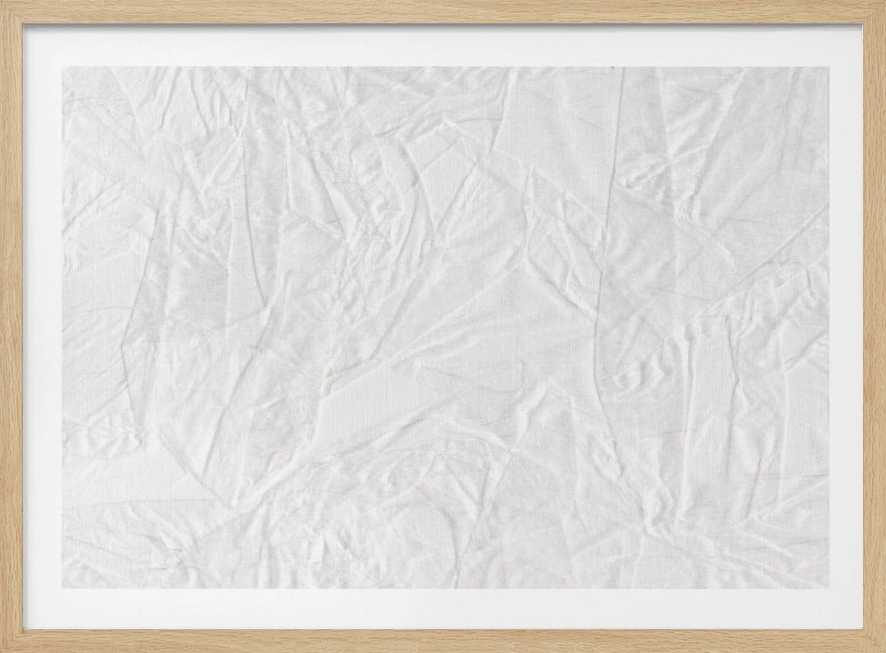 Weiße Leinwand, die zerknittertes Papier ähnelt | Poster