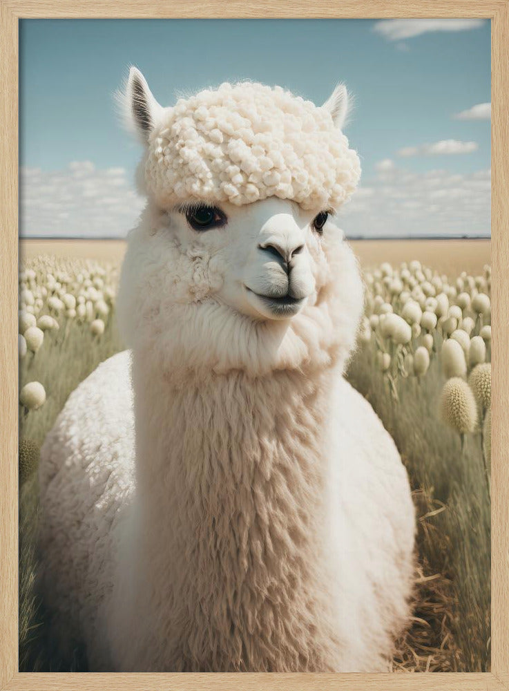 Lama in Blüte | Poster