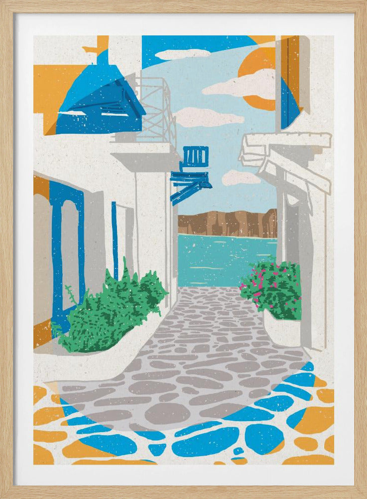 Eine Straße in Griechenland | Poster