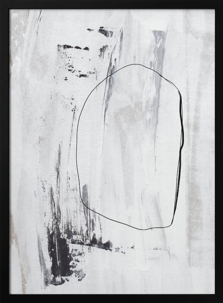 Schwarze Striche und eine zarte Kontur | Poster