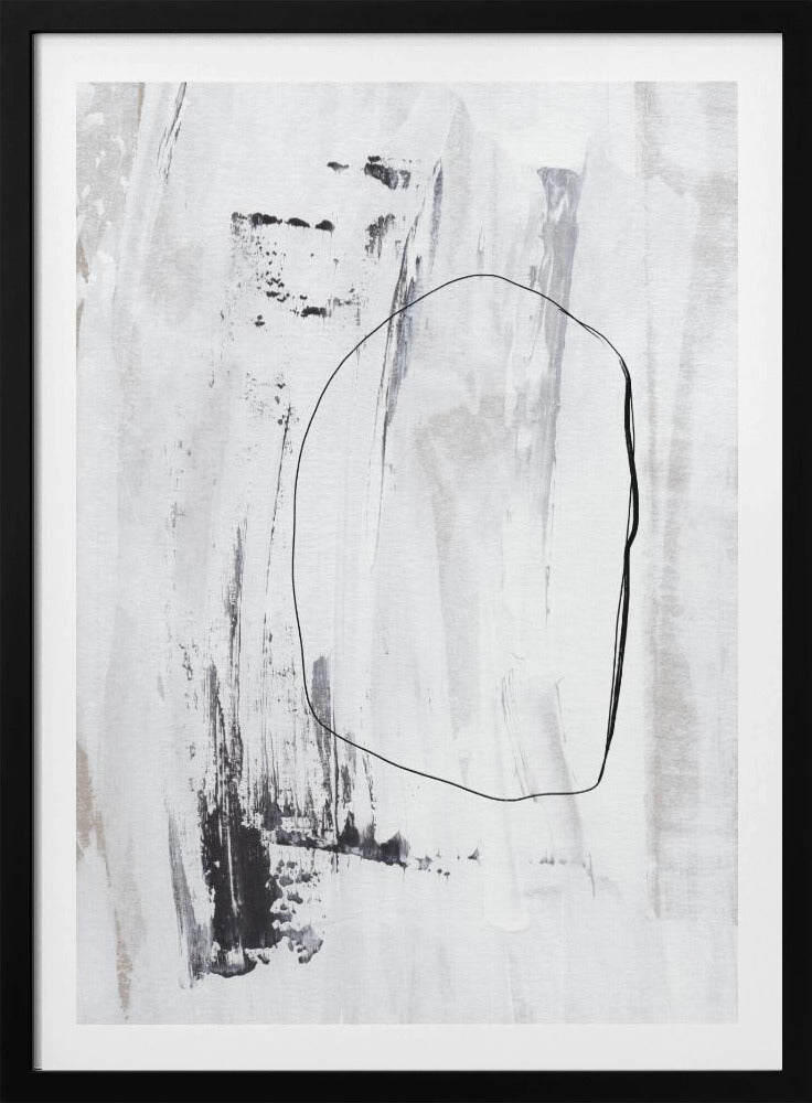 Schwarze Striche und eine zarte Kontur | Poster