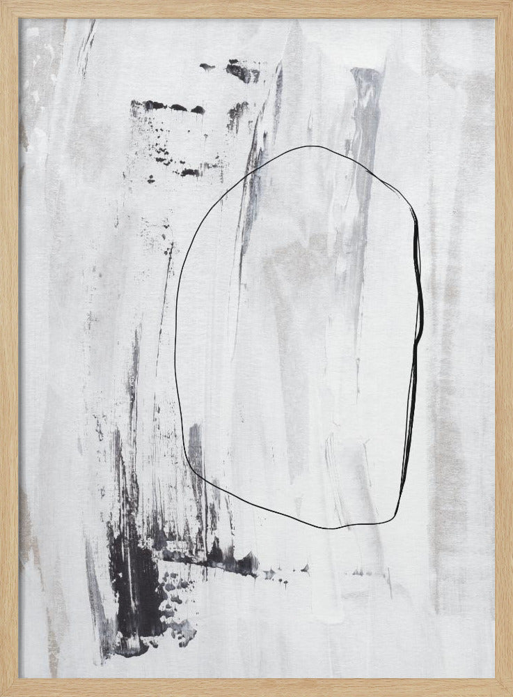 Schwarze Striche und eine zarte Kontur | Poster