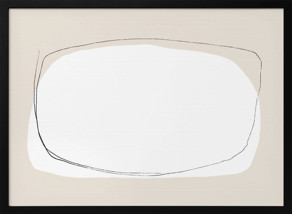 Unregelmäßige, überlappende Formen in neutralen Tönen | Poster