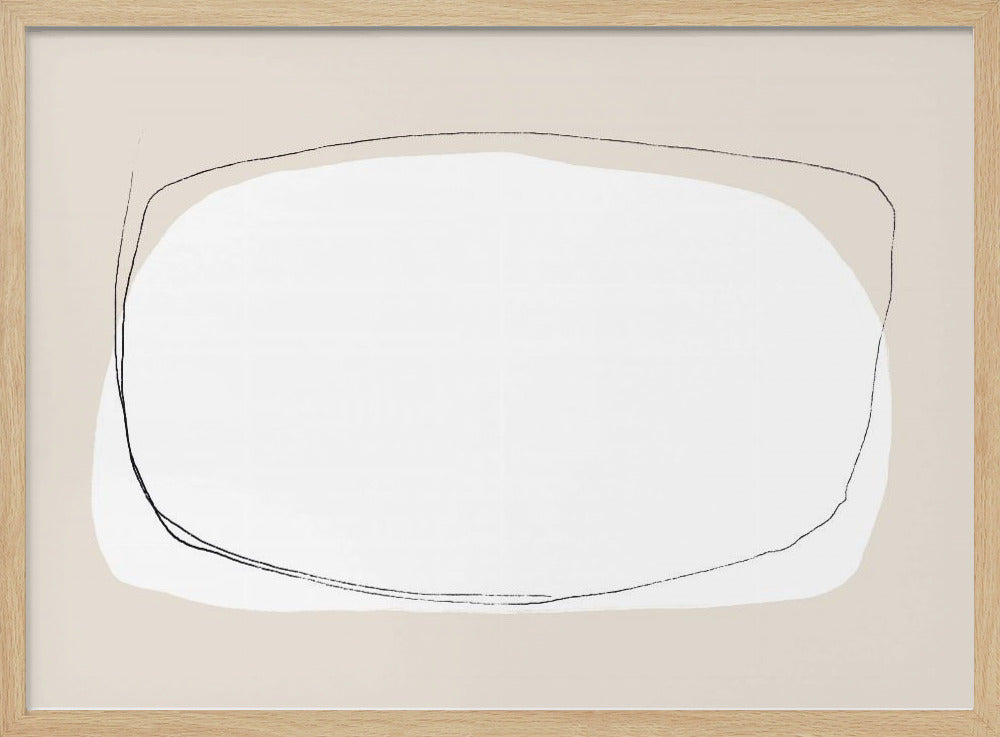 Unregelmäßige, überlappende Formen in neutralen Tönen | Poster