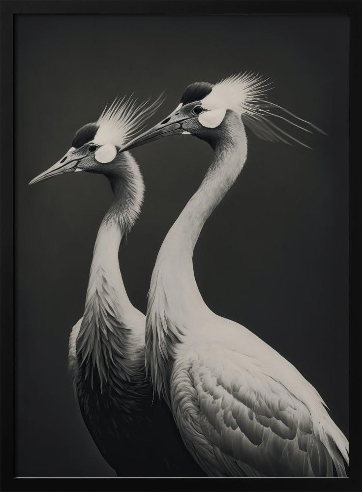 Graceful Cranes Duo | Poster