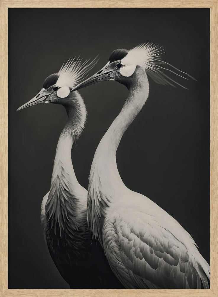 Graceful Cranes Duo | Poster