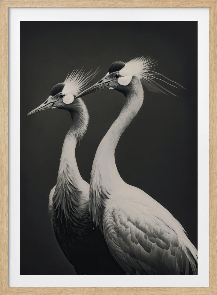 Graceful Cranes Duo | Poster