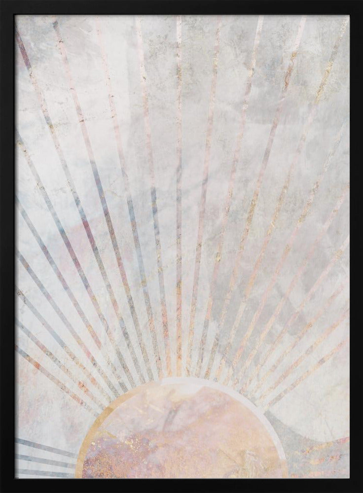 Sonne Boho Morgen Metallic Druck | Poster