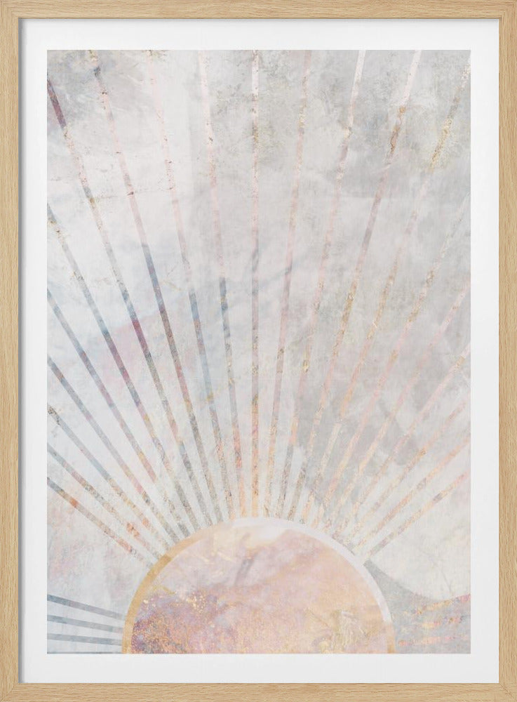 Sonne Boho Morgen Metallic Druck | Poster