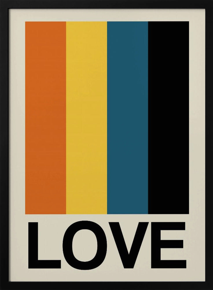 Retro-Streifen LOVE Sundaze | Poster