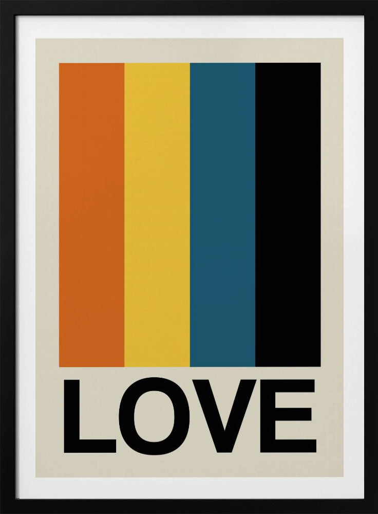 Retro-Streifen LOVE Sundaze | Poster