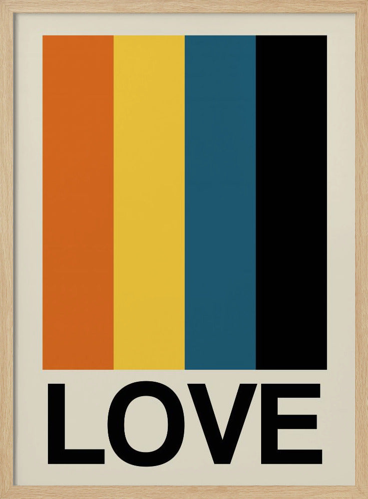 Retro-Streifen LOVE Sundaze | Poster