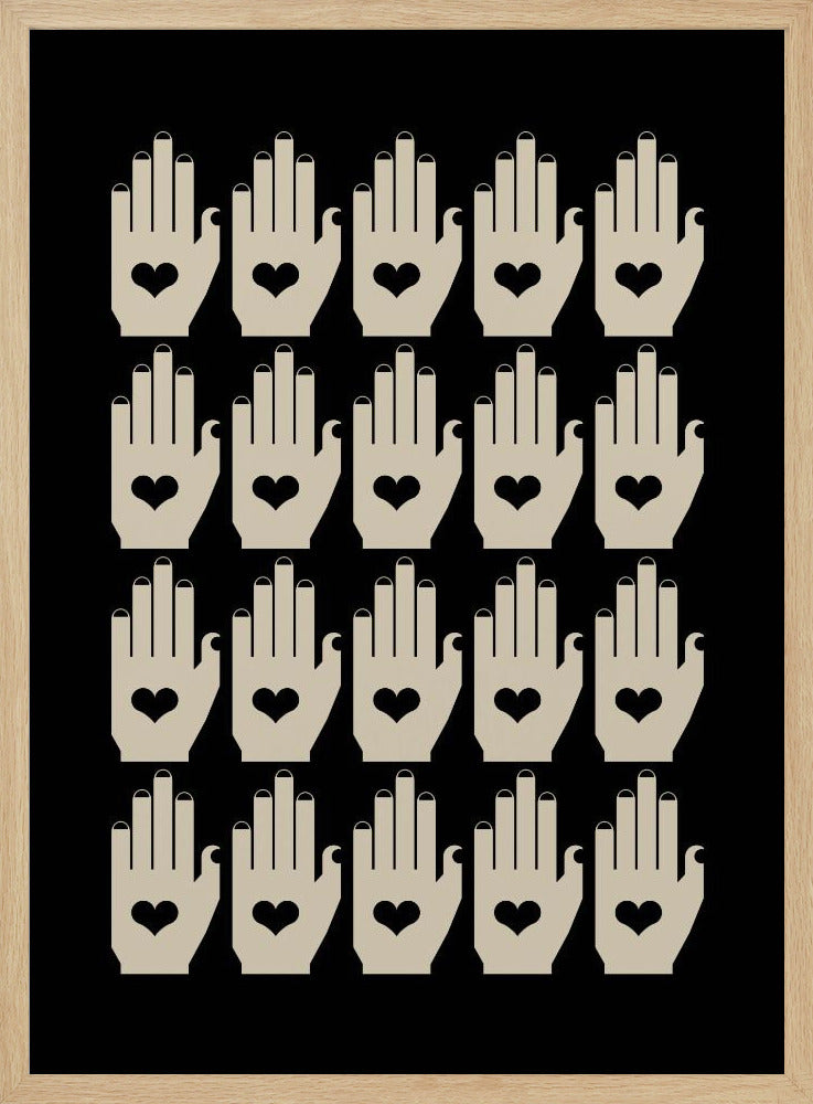 Retro Hände Schwarz | Poster