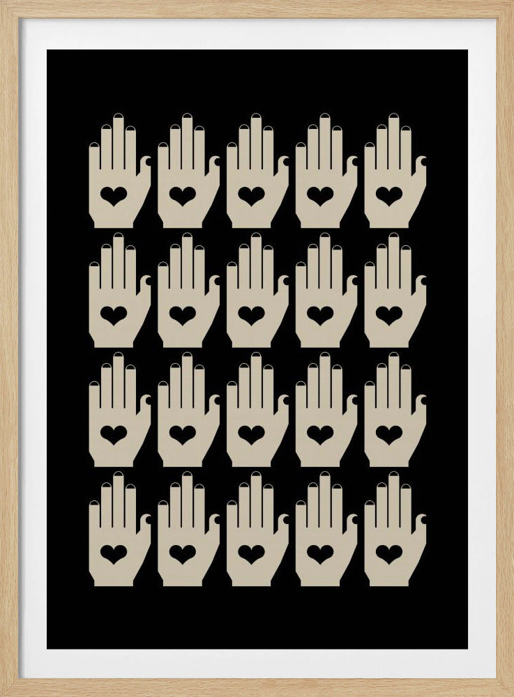 Retro Hände Schwarz | Poster