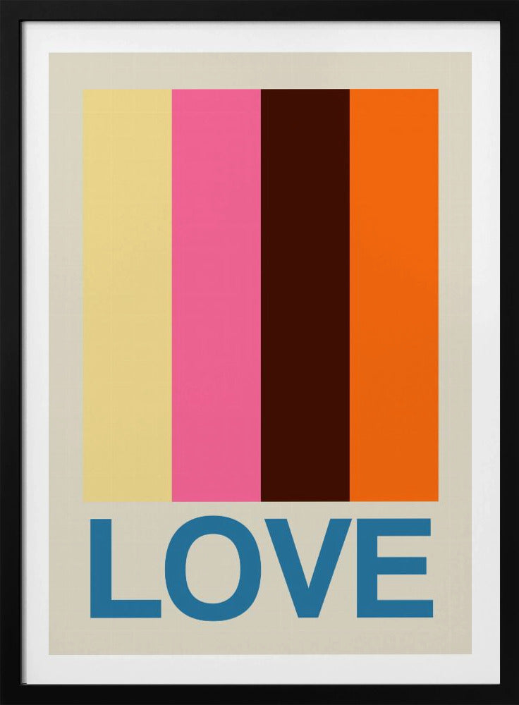 Retro Streifen LIEBE Sommerfrüchte | Poster