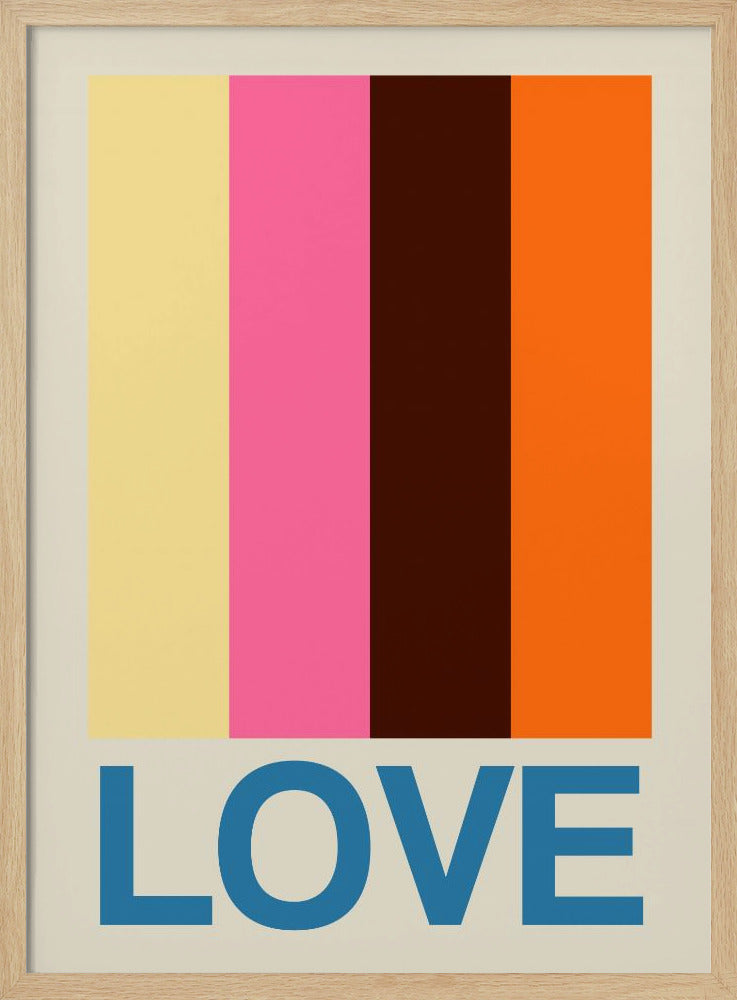 Retro Streifen LIEBE Sommerfrüchte | Poster