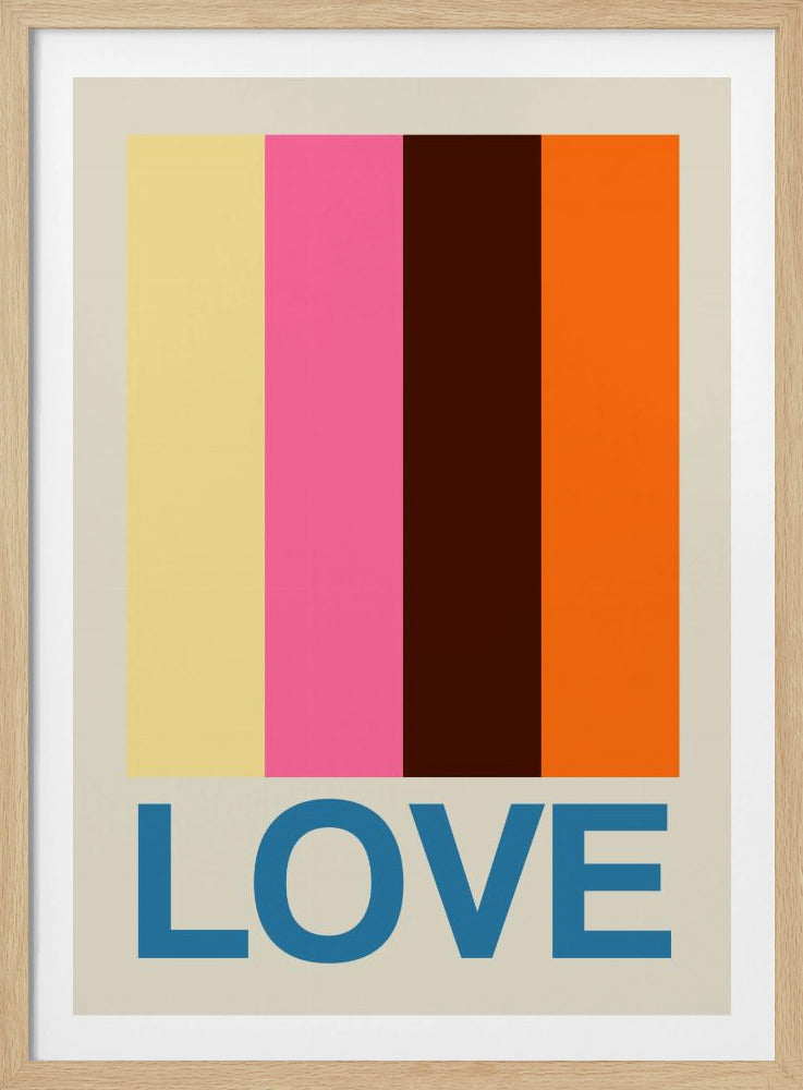 Retro Streifen LIEBE Sommerfrüchte | Poster
