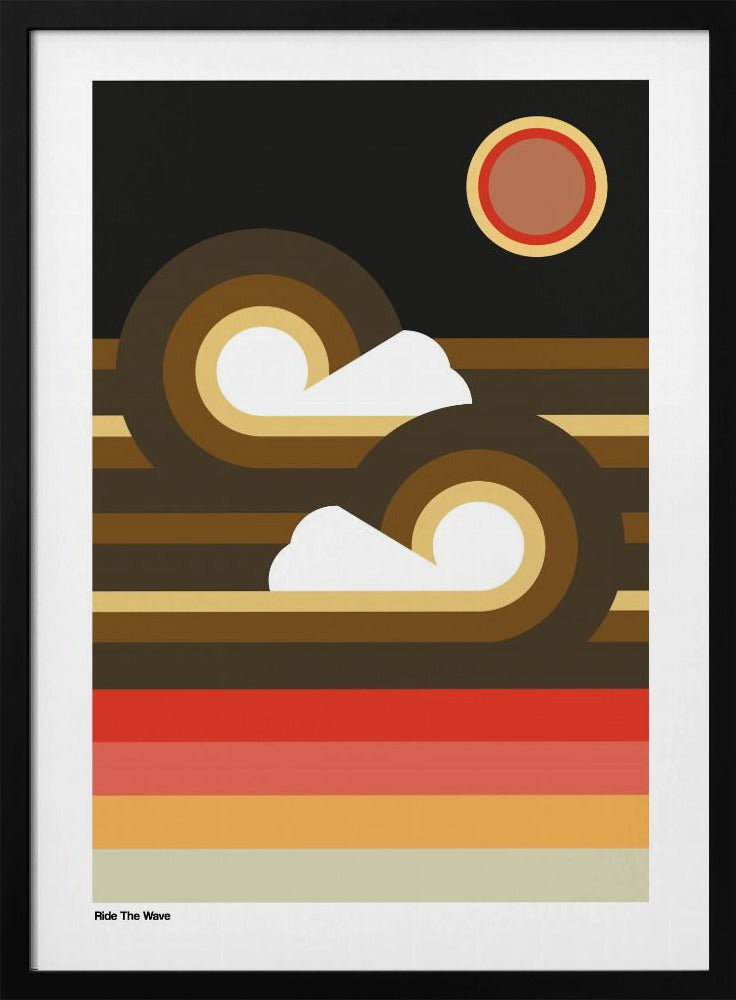 Sonnenuntergang auf der Welle | Poster