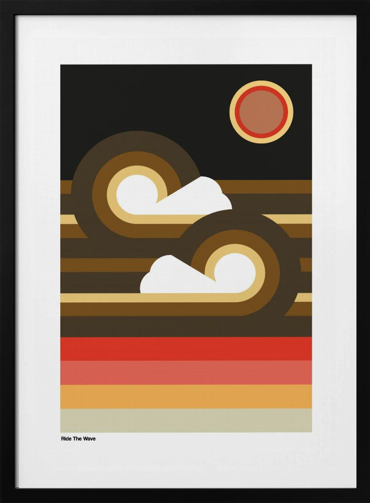 Sonnenuntergang auf der Welle | Poster