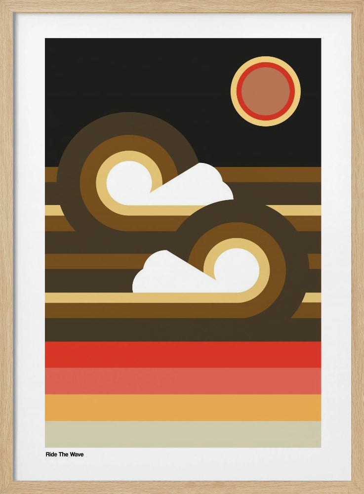 Sonnenuntergang auf der Welle | Poster