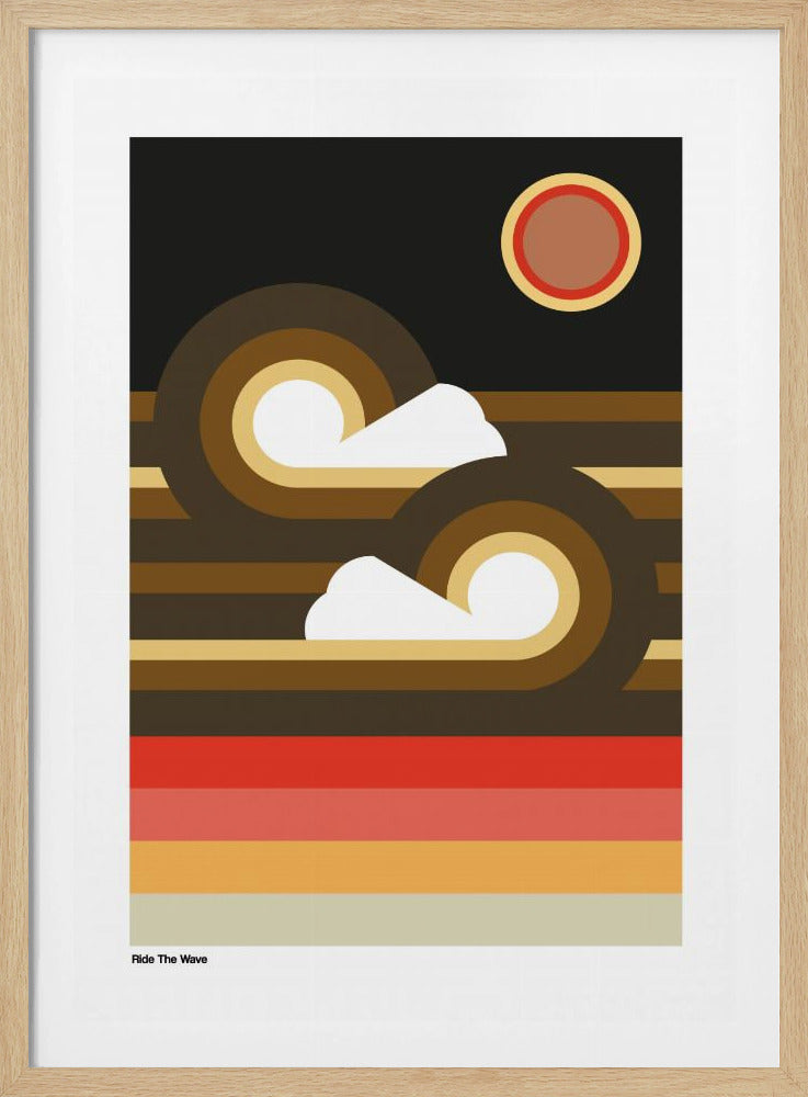 Sonnenuntergang auf der Welle | Poster